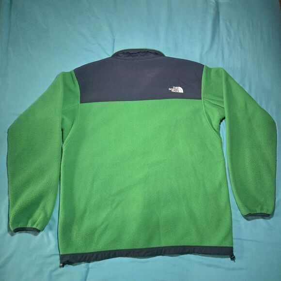 The North Face Denali Fleece Jacket Polartec Green Navy Men’s Large Retro Rare - Picture 4 of 10